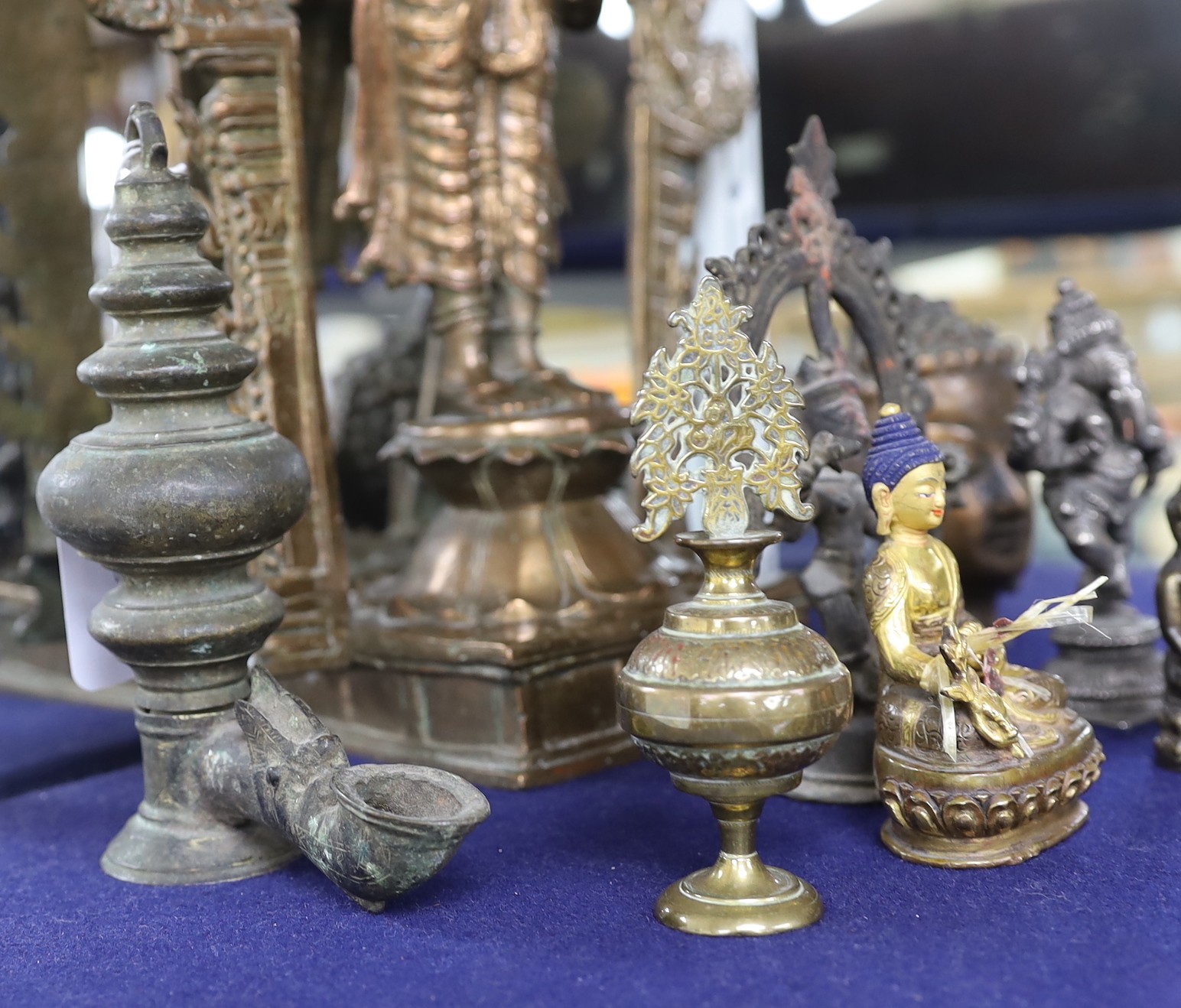A collection of Tibetan Buddha's, deities etc